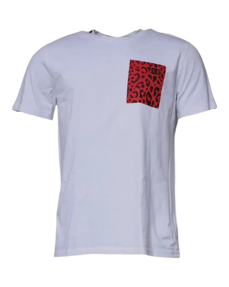Dolce & Gabbana T-Shirt mit Leoparden-Print - Weiß Weiß