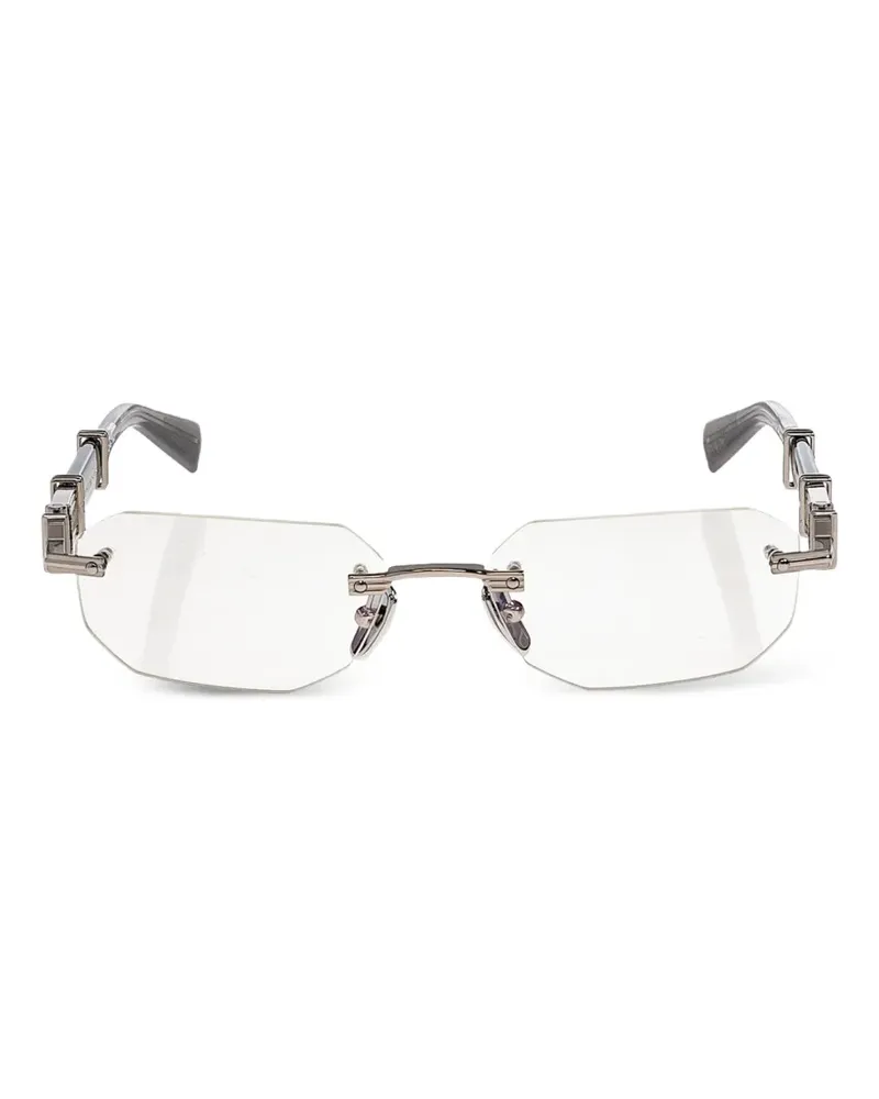 Balmain Rahmenlose Arcade Brille mit geometrischem Gestell - Silber Silber