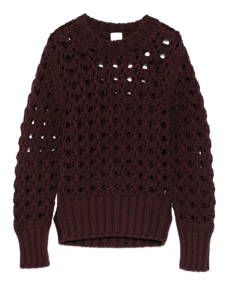Eleventy Pullover mit Lochstrickmuster - Violett Violett