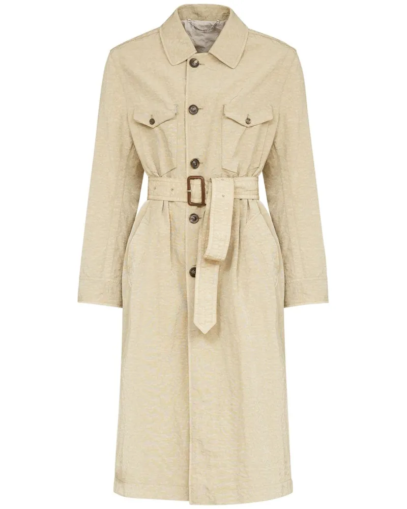 Maison Margiela Canvas-Trenchcoat mit Gürtel - Nude Nude