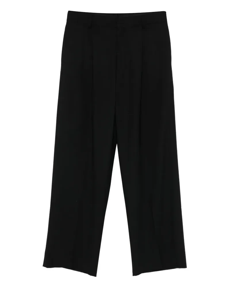 Emporio Armani pleated-details trousers - Schwarz Schwarz