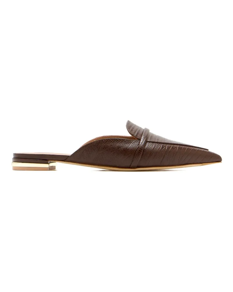 Malone Souliers Doramu pointed textured mules - Braun Braun
