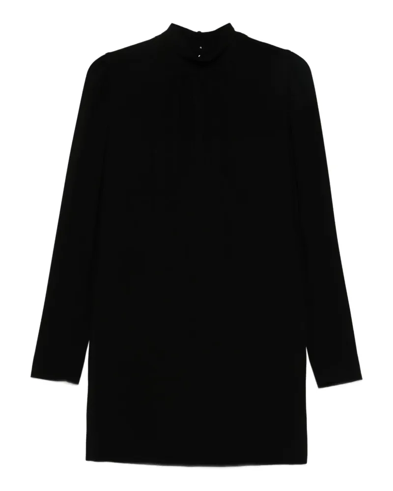 Max Mara Langärmeliges Kleid mit Stehkragen - Schwarz Schwarz
