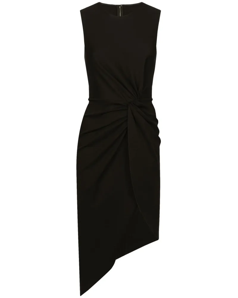 Dolce & Gabbana Drapiertes Midikleid - Schwarz Schwarz