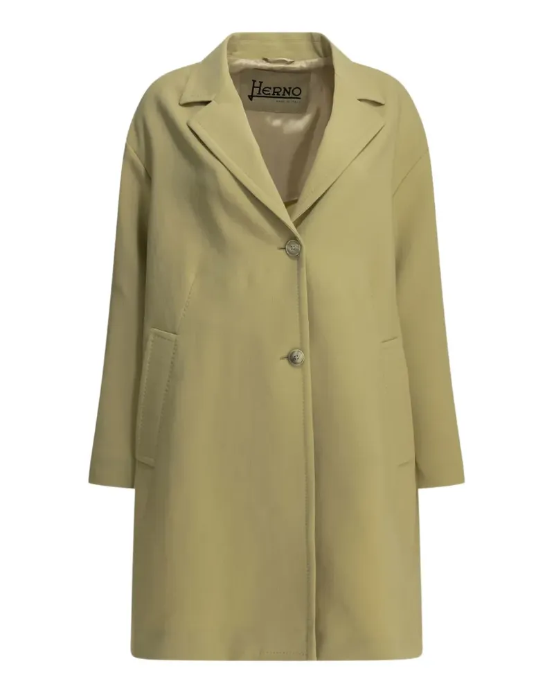 Herno notched-lapel button-fastening coat - Grün Grün