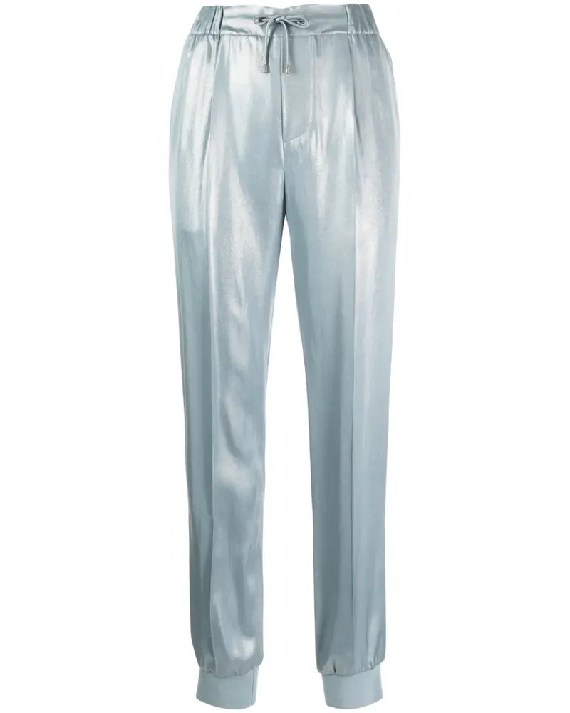 Ralph Lauren Schmale Hose im Metallic-Look - Blau Blau