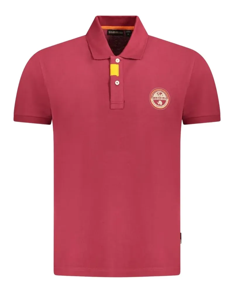 Napapijri logo-patch polo shirt - Rot Rot