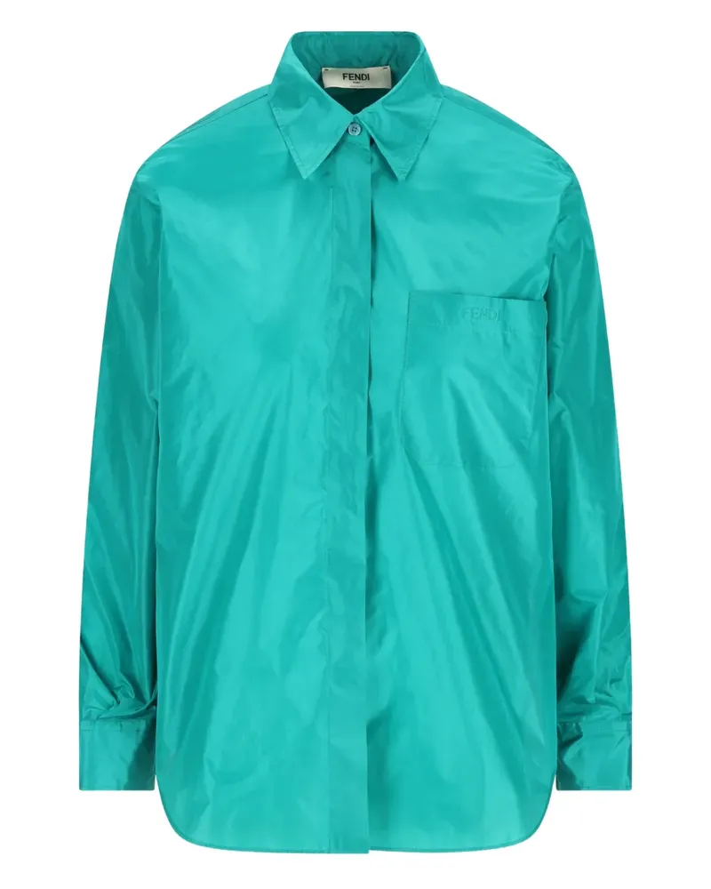Fendi Hemd aus Seide - Blau Blau