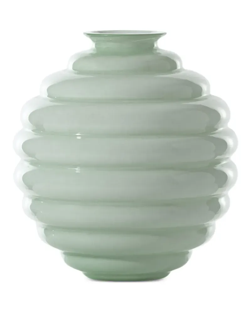 Venini Deco ribbed globe vase - Grün Grün