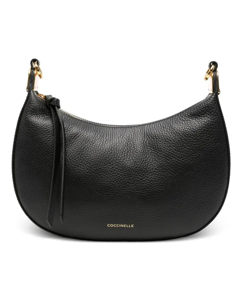 Coccinelle grained leather shoulder bag - Schwarz Schwarz