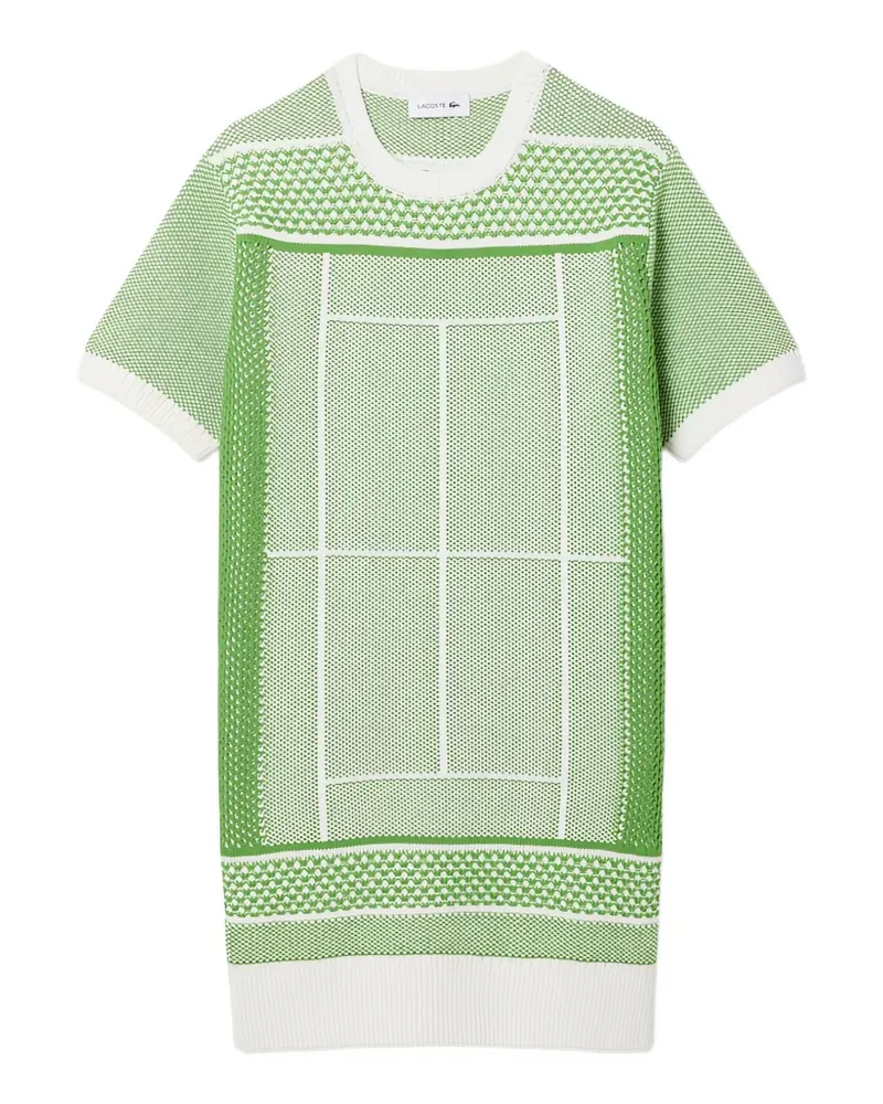Lacoste tennis court-motif mini dress - Grün Grün