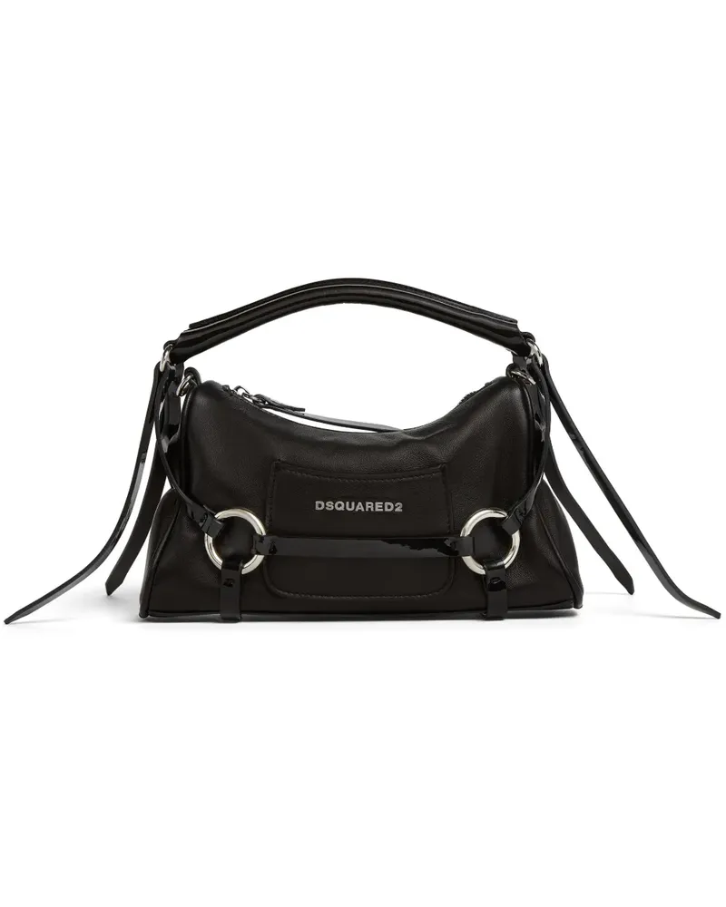 Dsquared2 Schultertasche aus Leder - Schwarz Schwarz