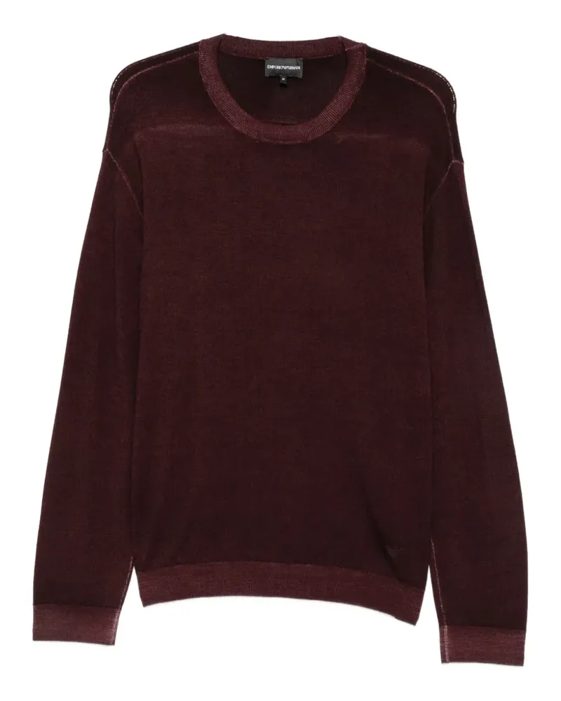 Emporio Armani Pullover mit rundem Ausschnitt - Violett Violett