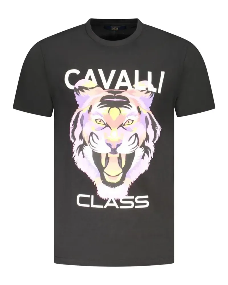 Roberto Cavalli tiger-print T-shirt - Schwarz Schwarz