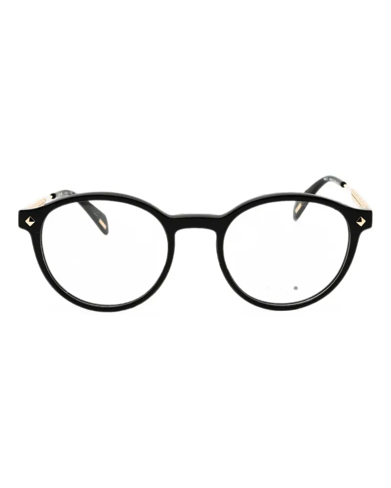 Police round-frame glasses - Schwarz Schwarz