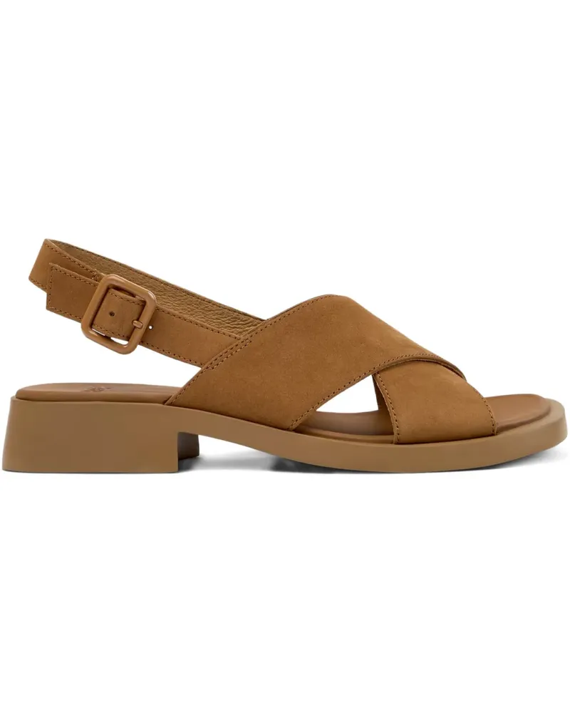 Camper Dana Sandalen mit überkreuzten Riemen - Braun Braun