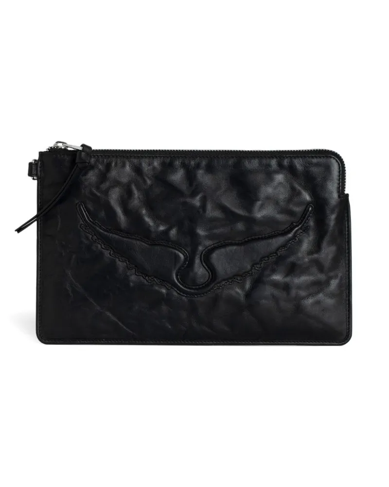 Zadig & Voltaire Angel Wings Clutch Schwarz