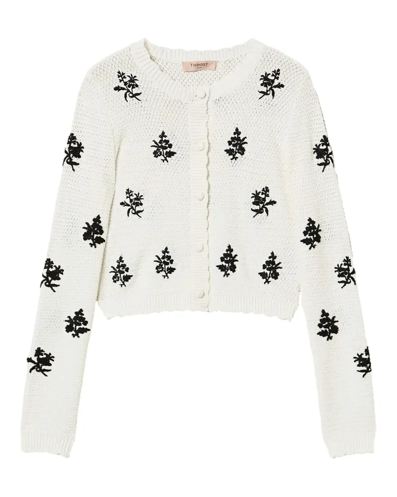 Twin-Set Bestickter Cardigan - Weiß Weiß