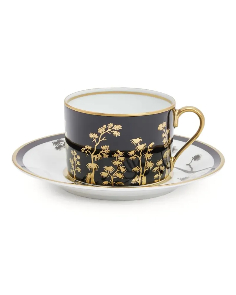 Pinto Paris Kyoto Teetasse und Untersetzer - Schwarz Schwarz