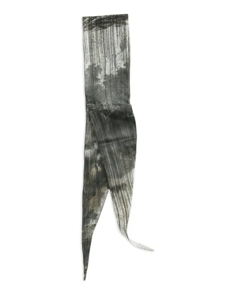 Ziggy Chen patterned scarf - Grau Grau