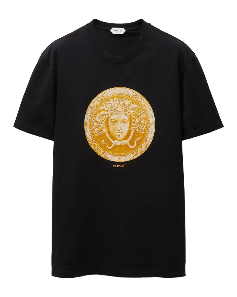 Versace T-Shirt mit Print - Schwarz Schwarz