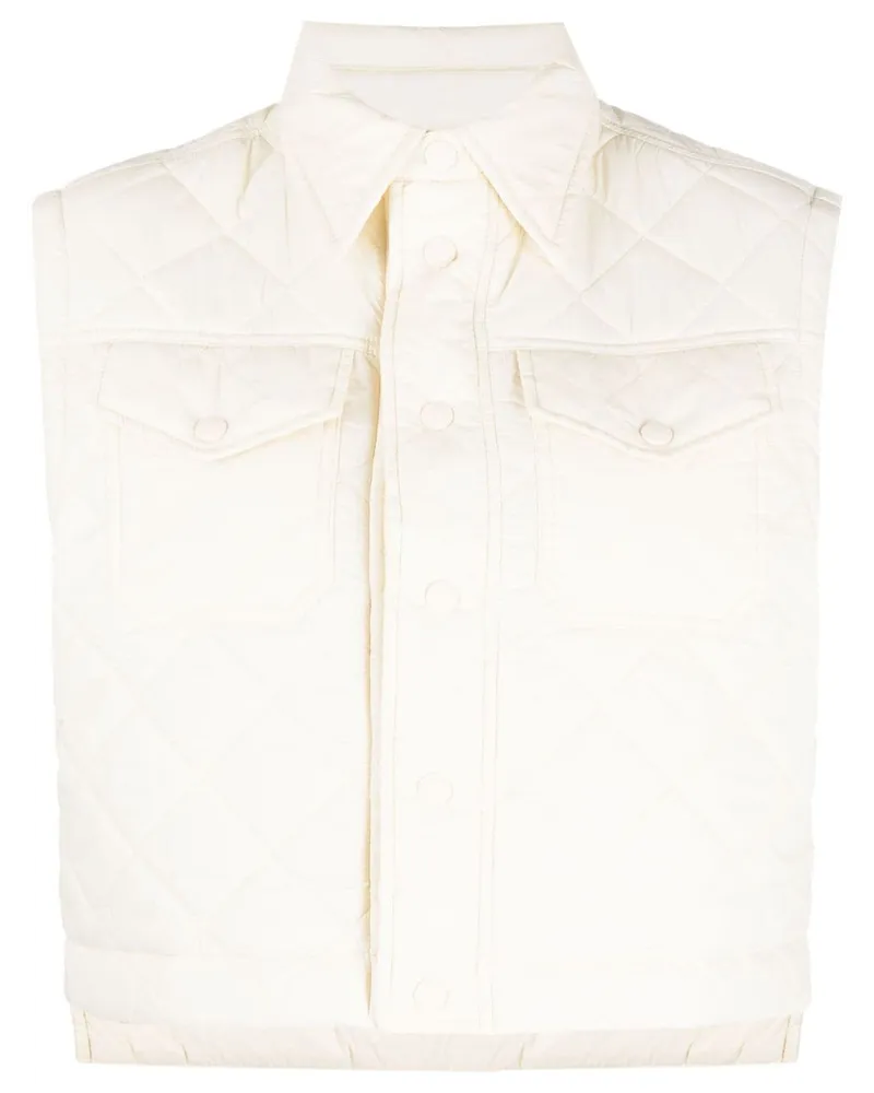 Ralph Lauren Schmale Steppweste - Nude Nude