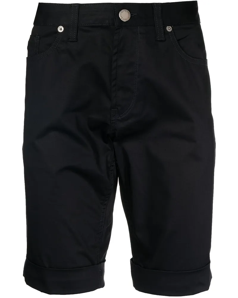 Emporio Armani Schmale Jeans-Shorts Schwarz