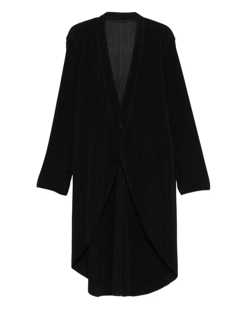Issey Miyake Tailored Pleats 2 Mantel mit Knöpfen - Schwarz Schwarz