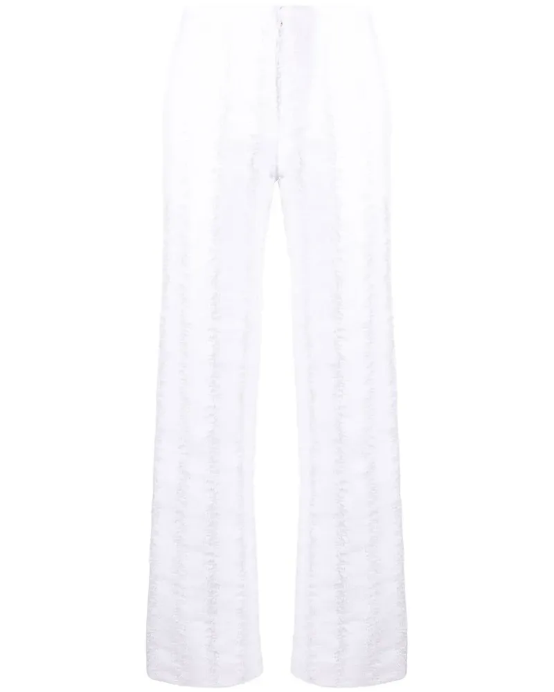 Cecilie Bahnsen Hose im Distressed-Look - Weiß Weiß