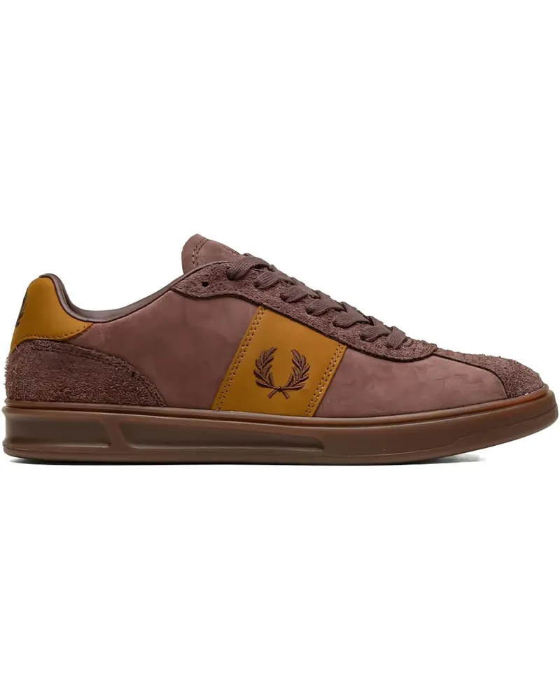 Fred Perry suede logo-embroidered sneakers - Braun Braun