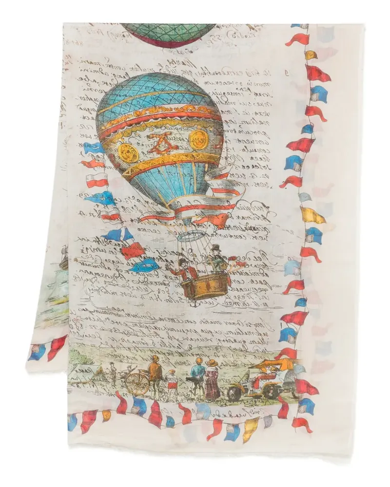 Faliero Sarti Balloon printed scarf - Nude Nude