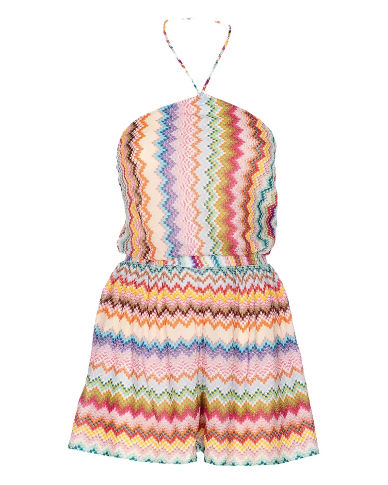 Missoni zig-zag-pattern playsuit - Rosa Rosa