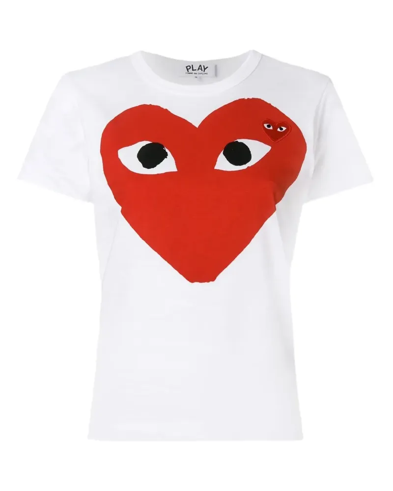 Comme des Garçons T-Shirt mit Herz-Print - Weiß Weiß