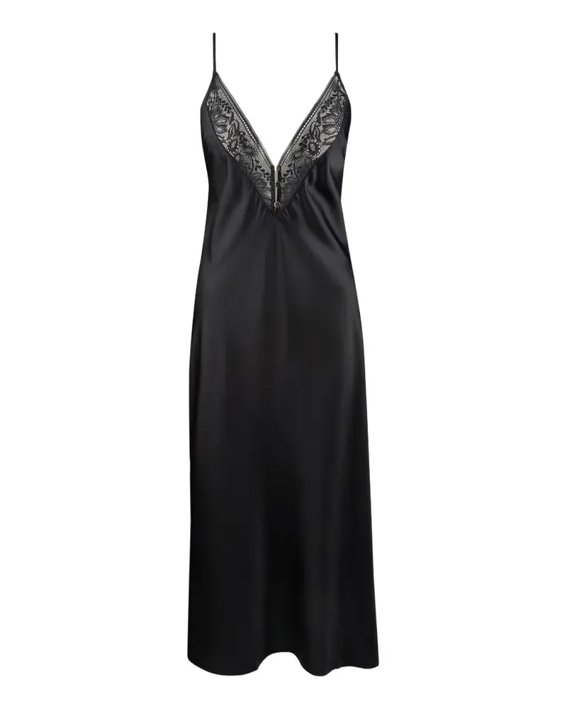 Aubade Midnight Whisper Nachthemd mit Spitzenbesatz - Schwarz Schwarz