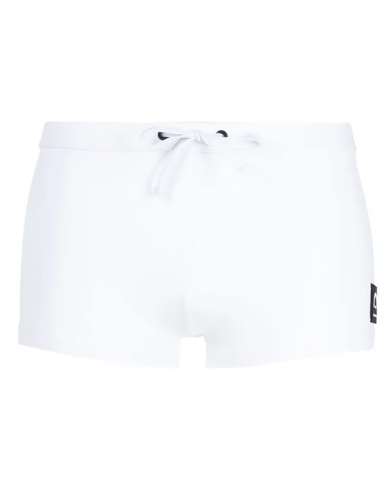 Karl Lagerfeld Badehose mit Logo-Print - Weiß Weiß