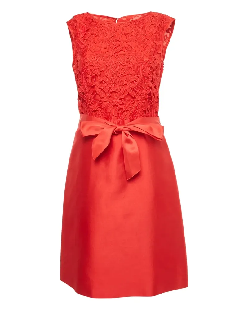 Carolina Herrera New York lace bow mini dress - Rot Rot