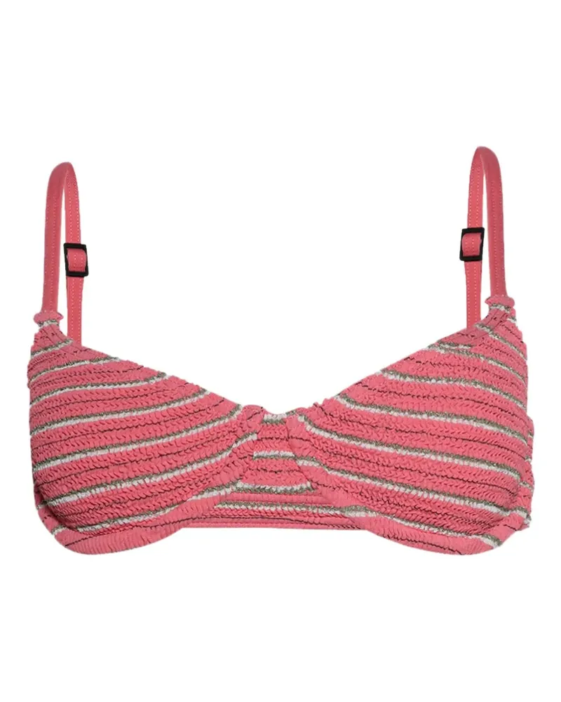 bond-eye Gracie Balconette-Bikinioberteil mit Streifen - Rosa Rosa