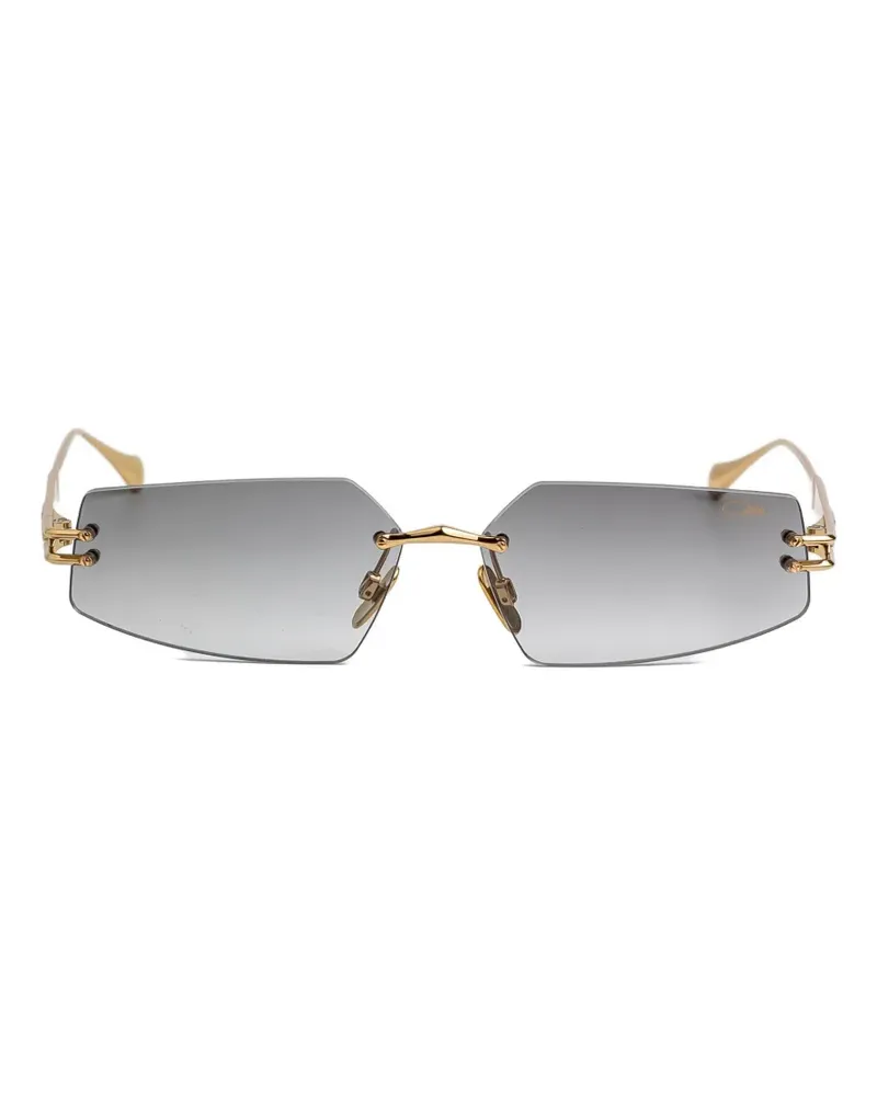 CAZAL Rahmenlose Sonnenbrille mit eckigen Gläsern - Gold Gold