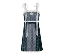 Chiffonkleid mit Schleife - Blau