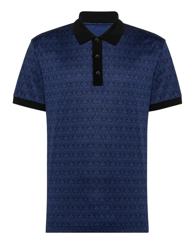 Billionaire Poloshirt mit Löwen-Print - Blau Blau