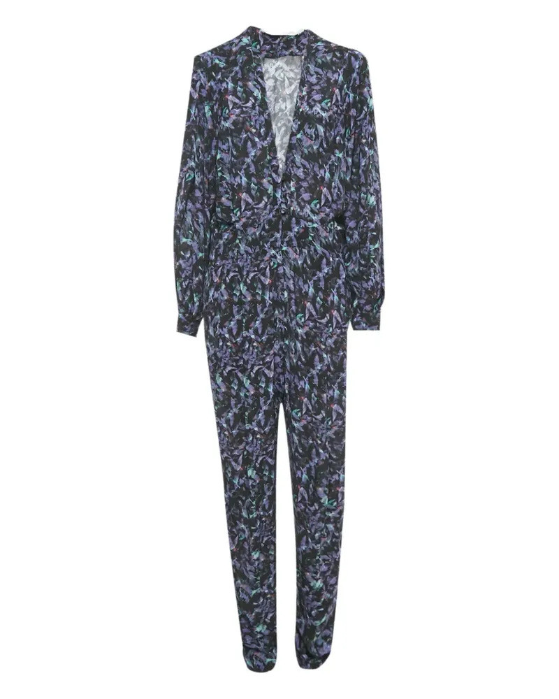 IRO crepe printed jumpsuit - Schwarz Schwarz