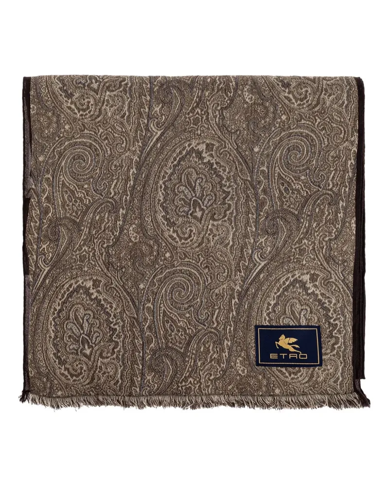 Etro Schal mit Fransen - Braun Braun