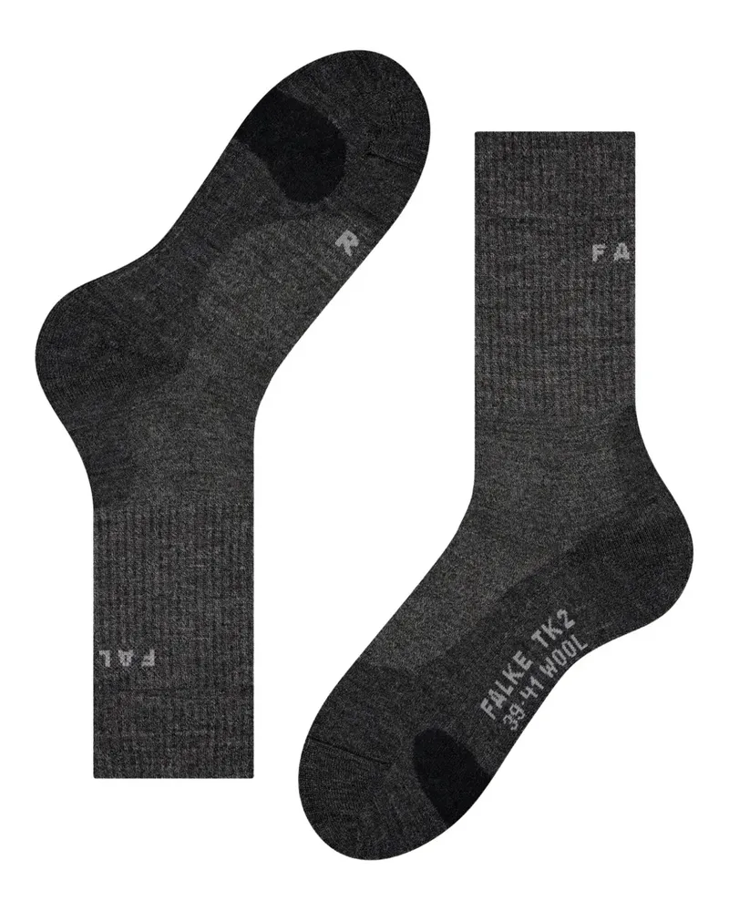 Falke Socken mit Logo-Detail - Schwarz Schwarz