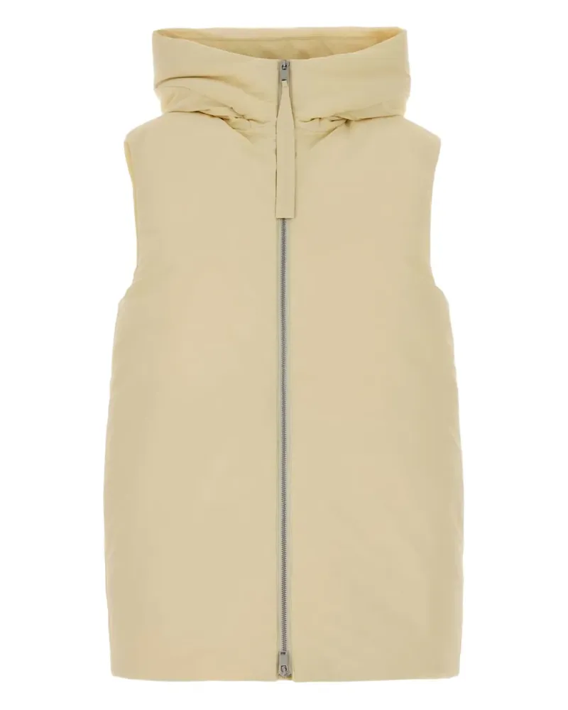 Jil Sander hooded down gilet - Nude Nude