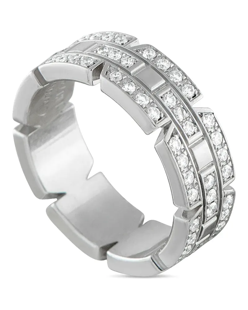 Cartier 18K white gold Maillon Panthere diamond ring - Silber Silber