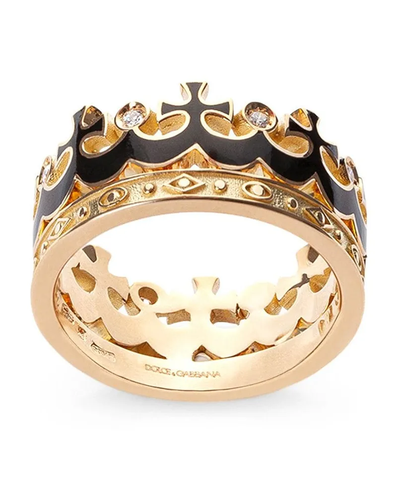Dolce & Gabbana 18kt Royal Gelbgoldring mit Diamanten Gold