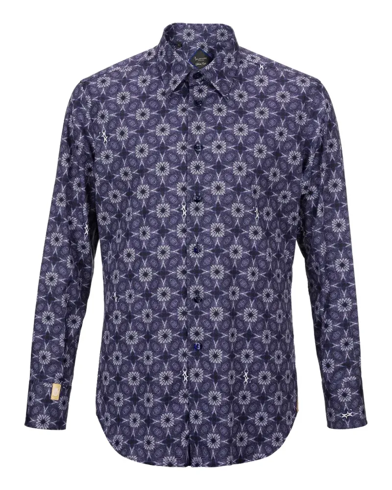 Billionaire Hemd mit geometrischem Print - Violett Violett