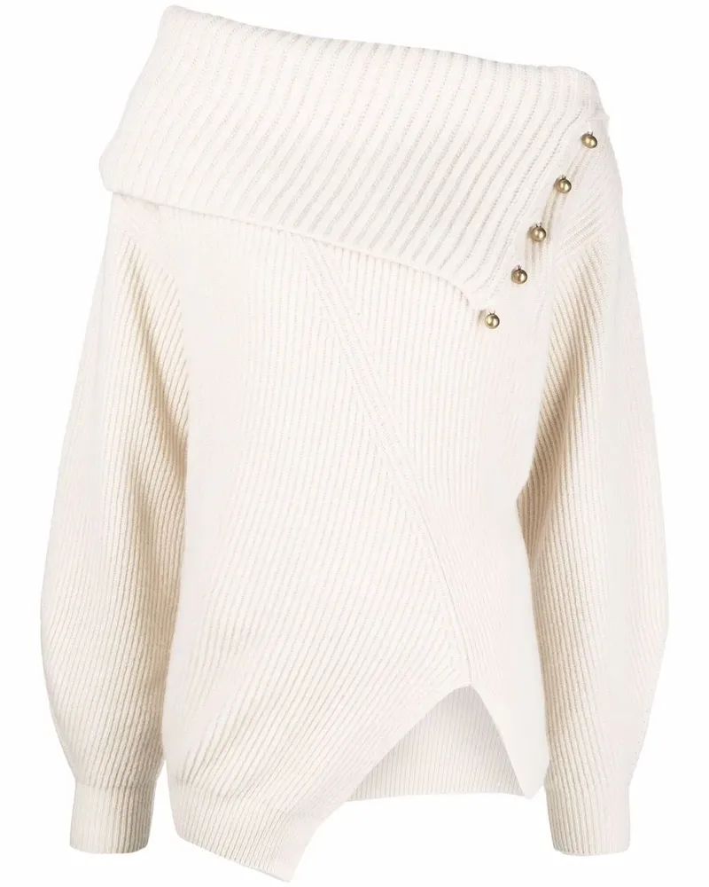 Stella McCartney Asymmetrischer Pullover - Weiß Weiß