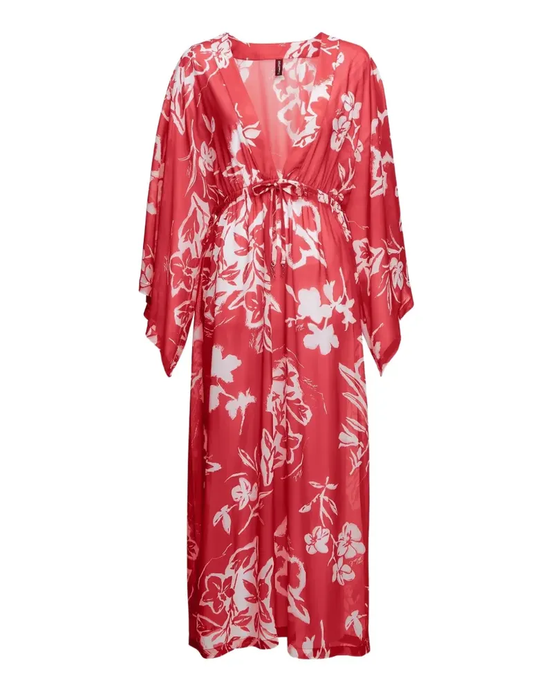 Karl Lagerfeld Kaftan mit Blumenprint - Rot Rot