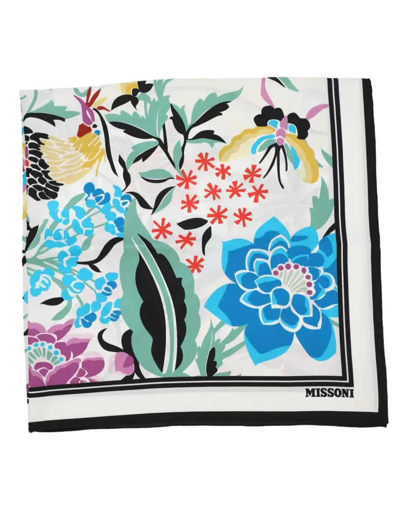 Missoni Schal mit Blumen-Print - Weiß Weiß
